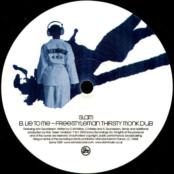 Slam Featuring  Ann Saunderson : Lie To Me (Remixes) (12")