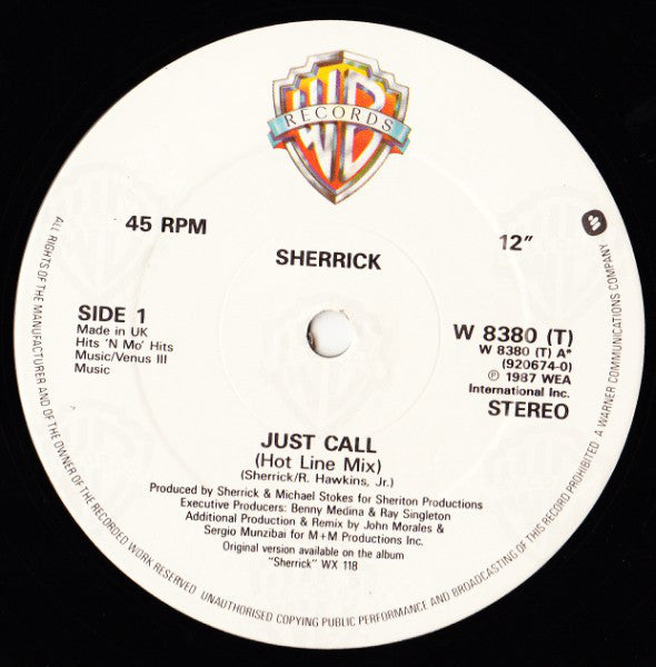 Sherrick : Just Call (12")