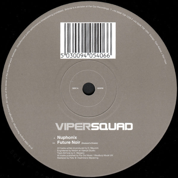 Viper Squad : Nuphonix / Future Noir (12")