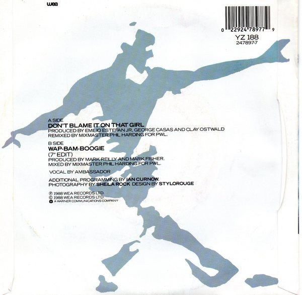 Matt Bianco : Don't Blame It On That Girl (7", Single)