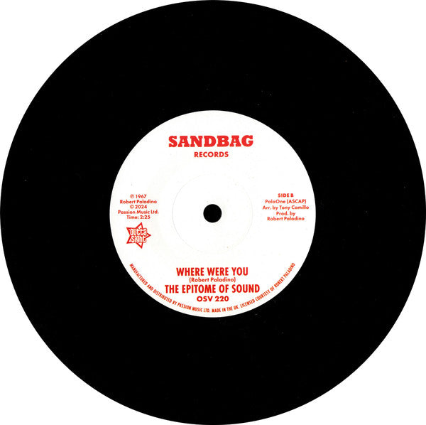 The Epitome Of Sound* : You Don't Love Me / Where Were You (7", Advance, Single, Sol)