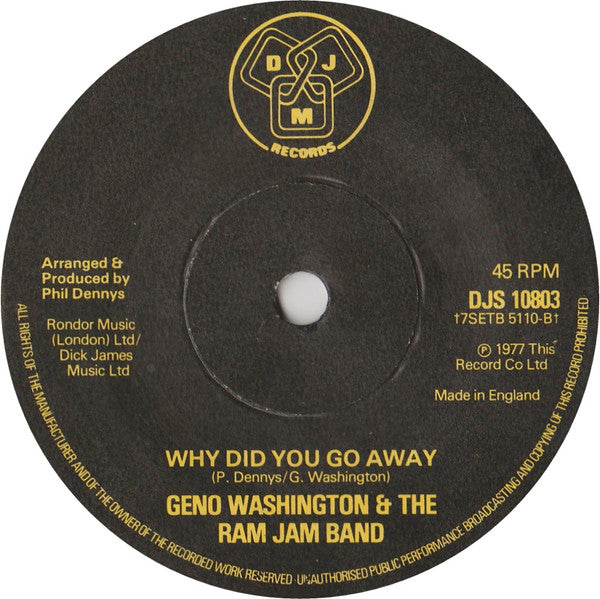 Geno Washington & The Ram Jam Band : Boogie Queen (7")