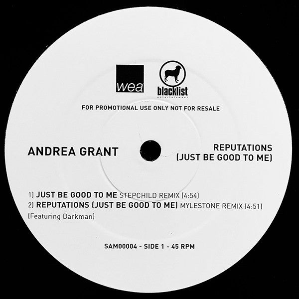 Andrea Grant : Reputations (Just Be Good To Me) (12", Promo)