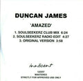 Duncan James : Amazed (CDr, Single, Promo)