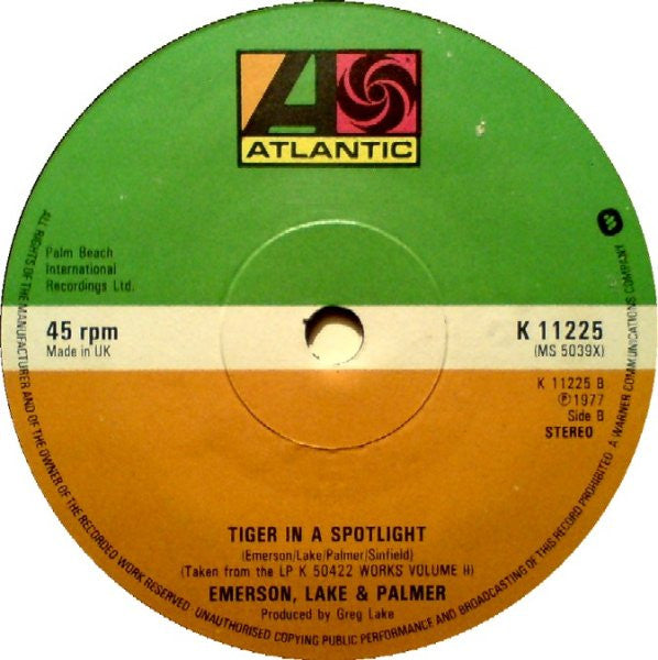 Emerson, Lake & Palmer : All I Want Is You (7", Single, Lar)