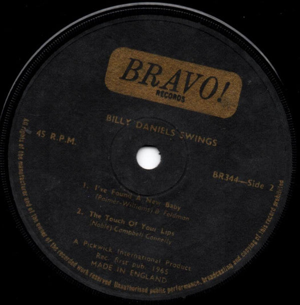 Billy Daniels : Billy Daniel Swings (7", EP)