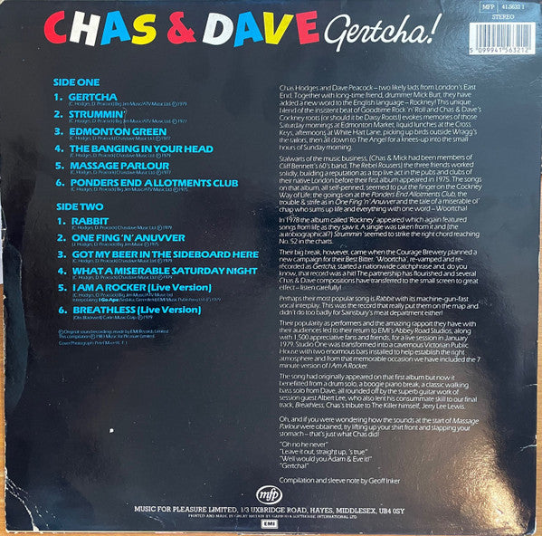 Chas And Dave : Gertcha! (LP, Comp)
