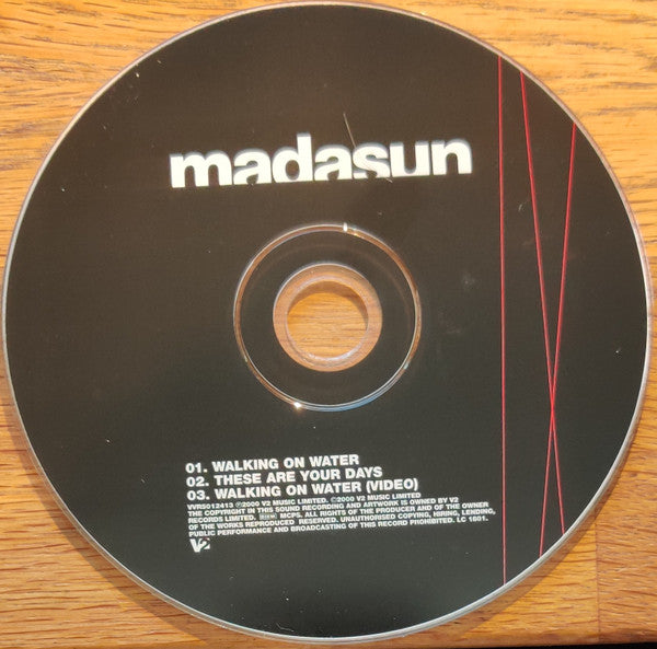 Madasun : Walking On Water (CD, Single, Enh)