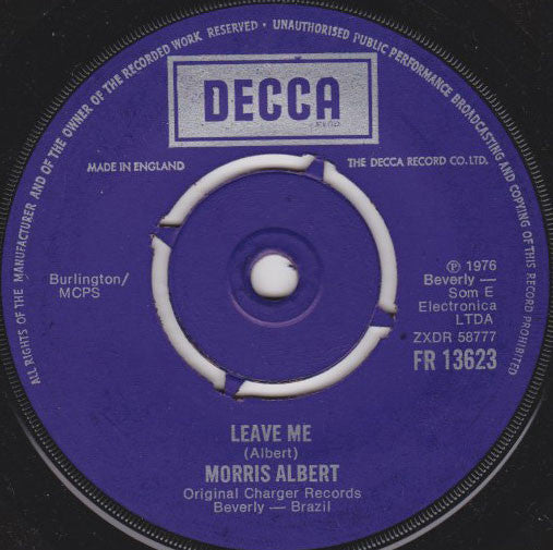 Morris Albert : She's My Girl (7", Single)