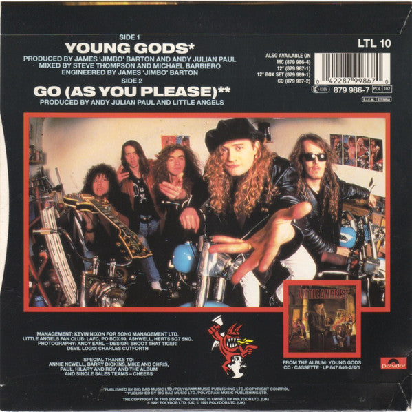 Little Angels : Young Gods (7", Single)