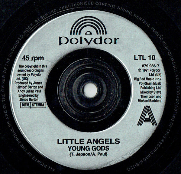 Little Angels : Young Gods (7", Single)