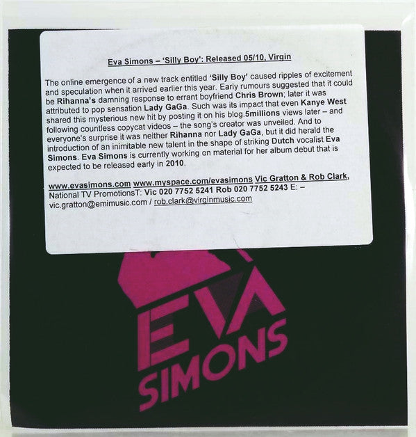 Eva Simons : Silly Boy (CDr, Single, Promo)