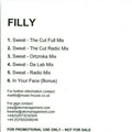 Filly : Sweat (The Drip Drop Song) (CDr, Promo)