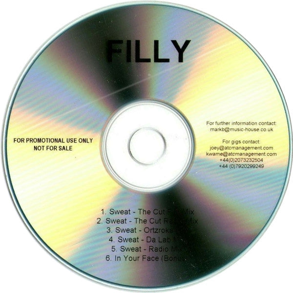 Filly : Sweat (The Drip Drop Song) (CDr, Promo)