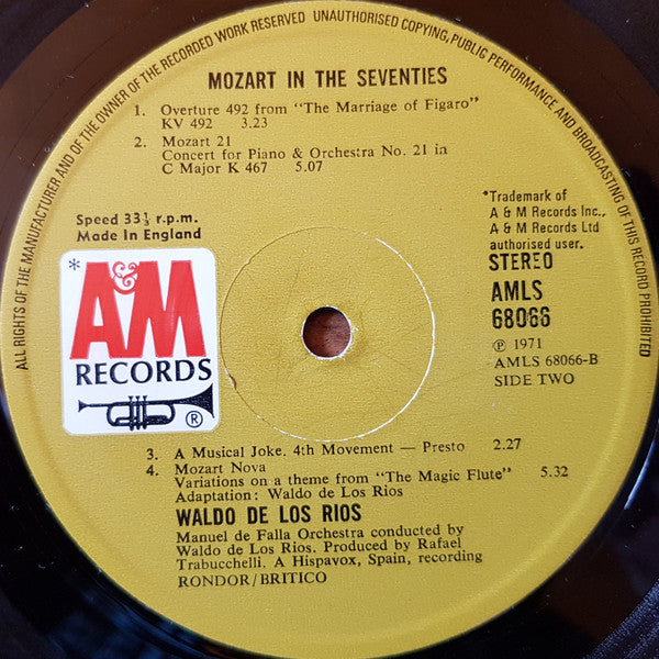 Waldo De Los Rios : Mozart In The Seventies (LP, Album)