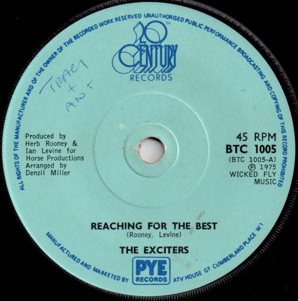 The Exciters : Reaching For The Best (7", Single)