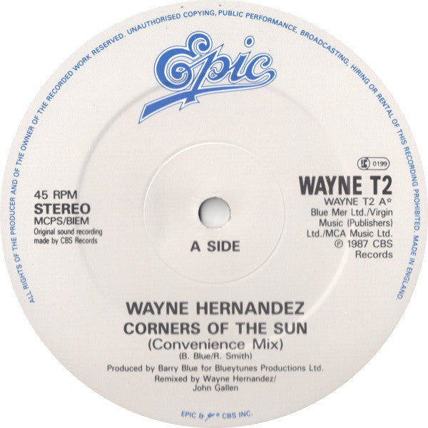 Wayne Hernandez : Corners Of The Sun (12")