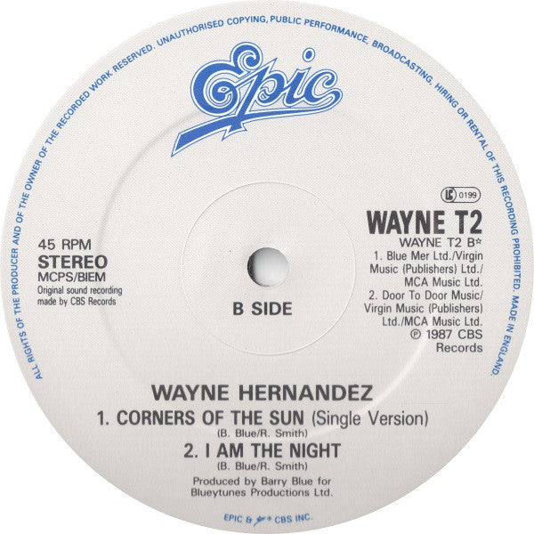 Wayne Hernandez : Corners Of The Sun (12")