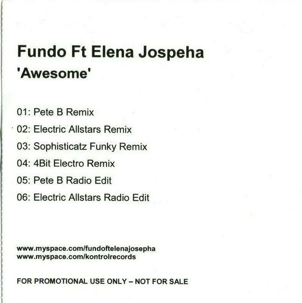 Fundo : Awesome (CDr, Single, Promo)