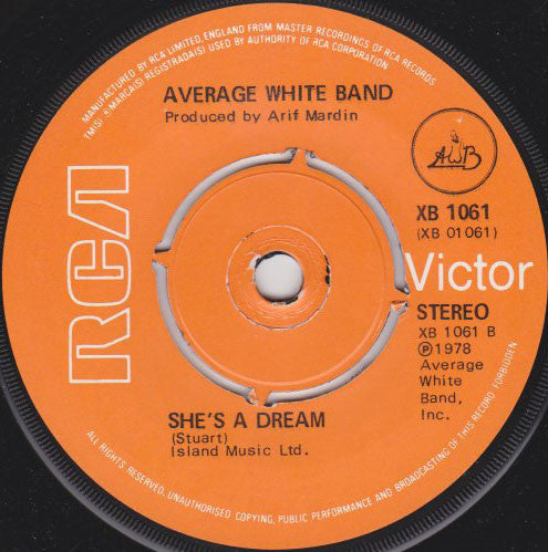 Average White Band : Atlantic Avenue / She's A Dream (7", Single)