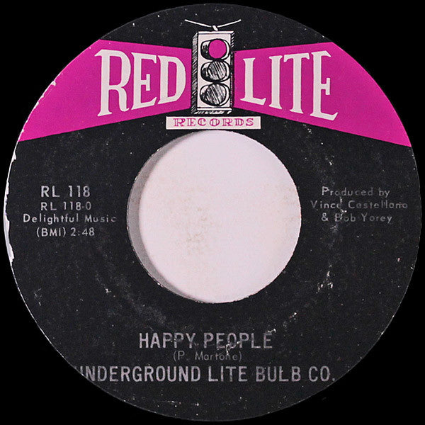 Underground Lite Bulb Co. : Happy People / Evil Ways (7", Styrene)