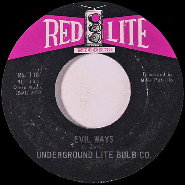 Underground Lite Bulb Co. : Happy People / Evil Ways (7", Styrene)