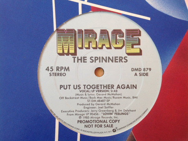 Spinners : Put Us Together Again (12", Promo)