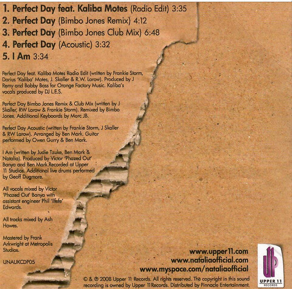 Natalia (29) : Perfect Day (CD, Single, Promo)