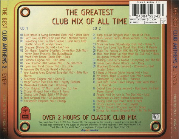 Various : The Best Club Anthems 2...Ever! (2xCD, Mixed)