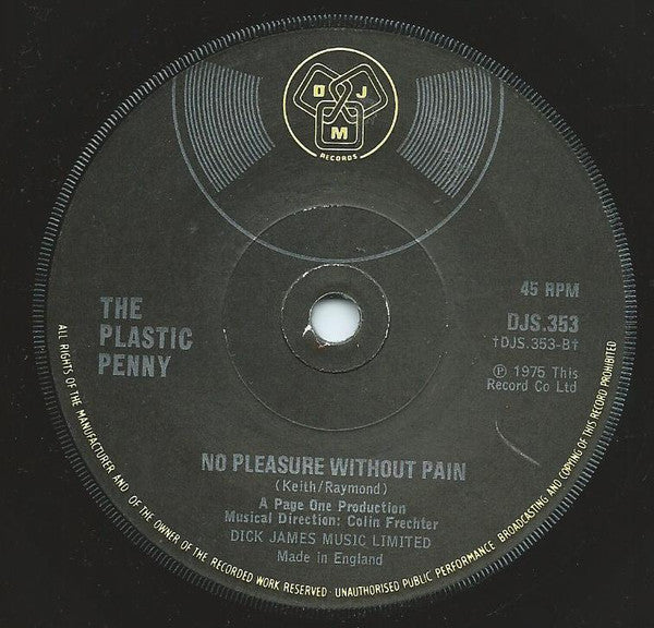 Plastic Penny : Everything I Am (7", Single, RE)