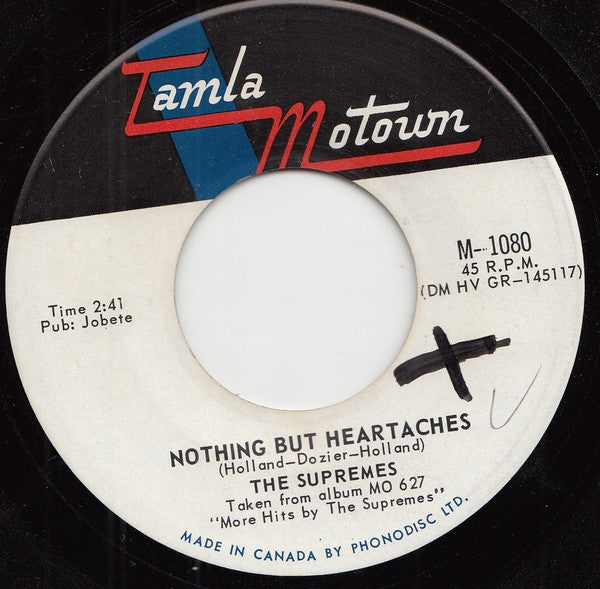 The Supremes : Nothing But Heartaches (7", Single)