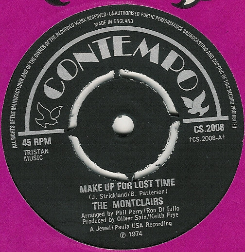The Montclairs : Make Up For Lost Time (7", Single, Fou)