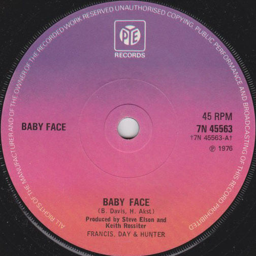 Baby Face (6) : Baby Face (7", Single)