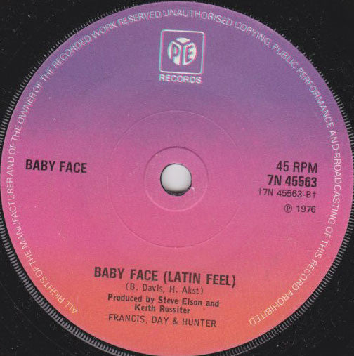 Baby Face (6) : Baby Face (7", Single)