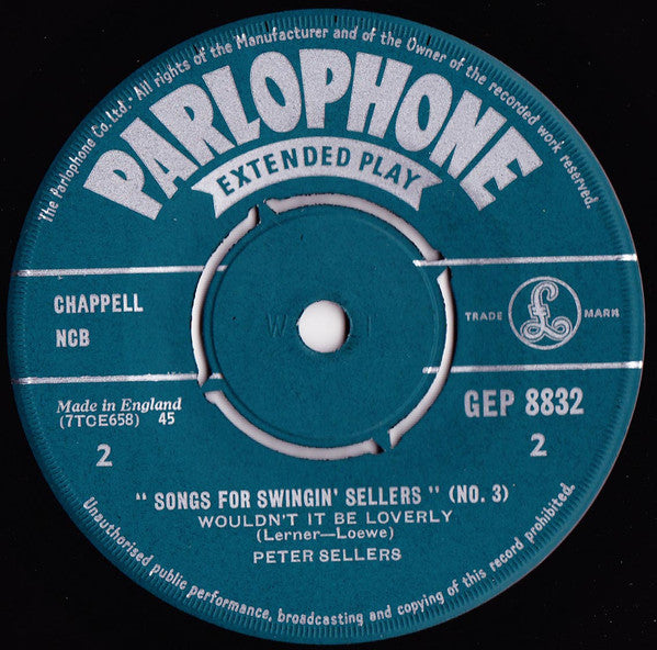 Peter Sellers : Songs For Swinging Sellers (No. 3) (7", 45 )