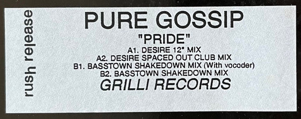 Pure Gossip : Pride (12", W/Lbl)