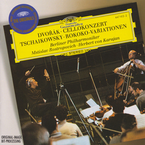 Antonín Dvořák / Pyotr Ilyich Tchaikovsky - Mstislav Rostropovich · Berliner Philharmoniker · Herbert von Karajan : Cellokonzert / Rokoko-Variationen (CD, Album, RE, RM)