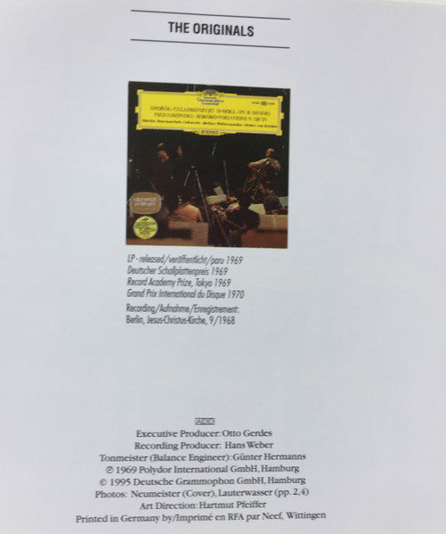 Antonín Dvořák / Pyotr Ilyich Tchaikovsky - Mstislav Rostropovich · Berliner Philharmoniker · Herbert von Karajan : Cellokonzert / Rokoko-Variationen (CD, Album, RE, RM)