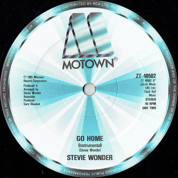 Stevie Wonder : Go Home (Special Re-Mix) (12", Single)
