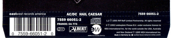 AC/DC : Hail Caesar (CD, Single)