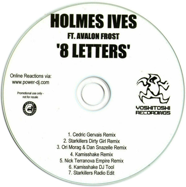 Holmes Ives Ft. Avalon Frost : 8 Letters (CDr, Single, Promo)