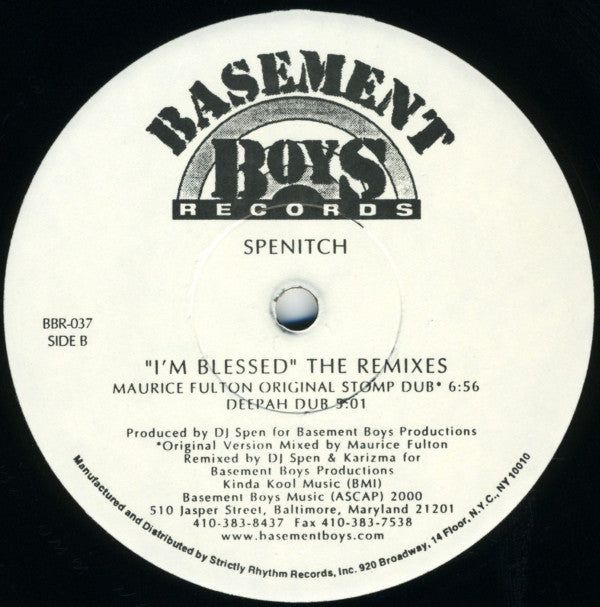 Spenitch : I'm Blessed (The Remixes) (12", Promo)