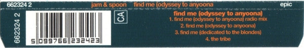 Jam & Spoon Featuring Plavka : Find Me (Odyssey To Anyoona) (CD, Single)