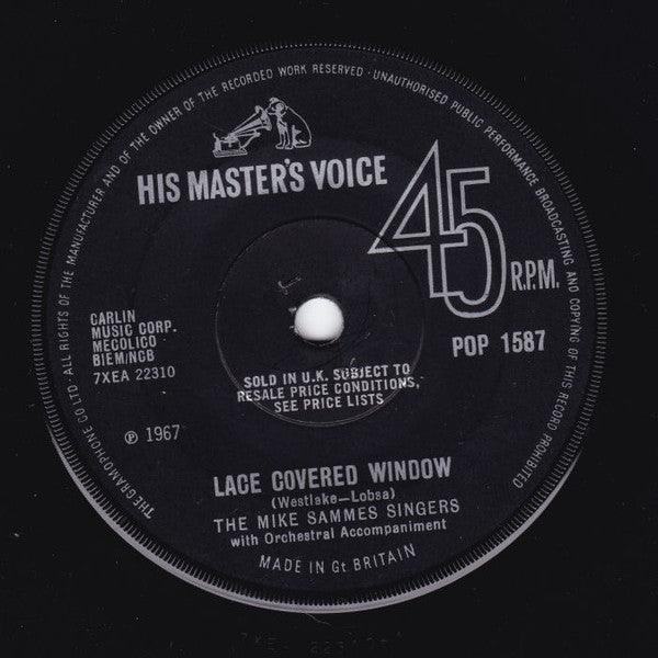 Mike Sammes Singers : Somebody's Thinking Of You Tonight (7")