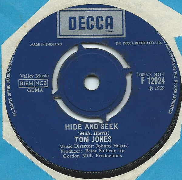 Tom Jones : Love Me Tonight (7", Single)