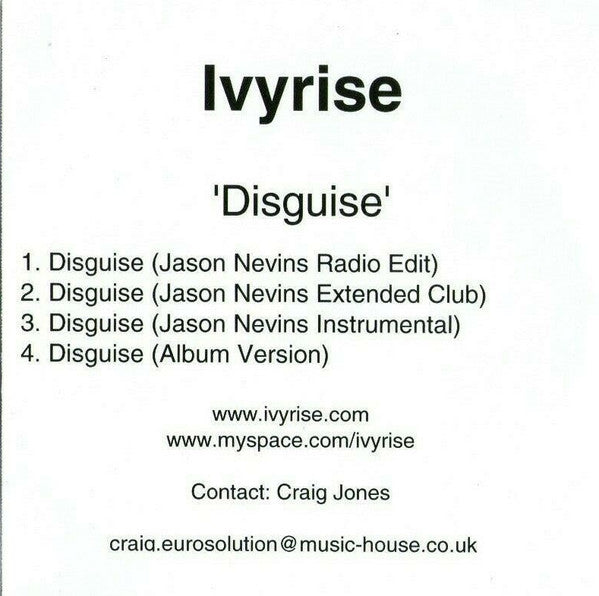 Ivyrise : Disguise (CDr, Single, Promo)