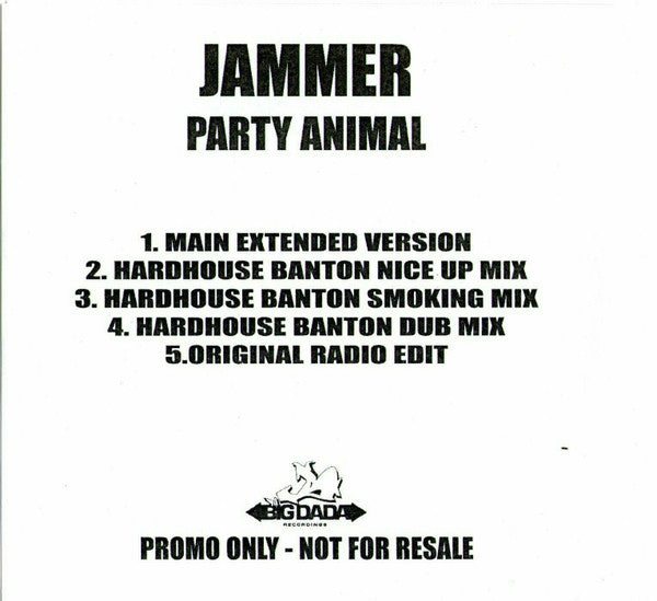 Jammer : Party Animal (CDr, Single, Promo)
