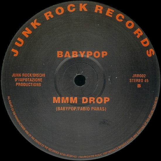 Outrage / Babypop : Tall 'N' Handsome / Mmm Drop (12")