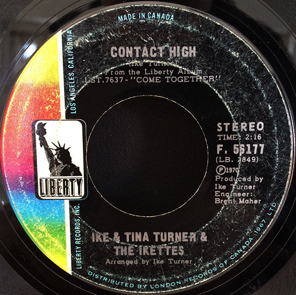 Ike & Tina Turner & The Ikettes : I Want To Take You Higher (7")