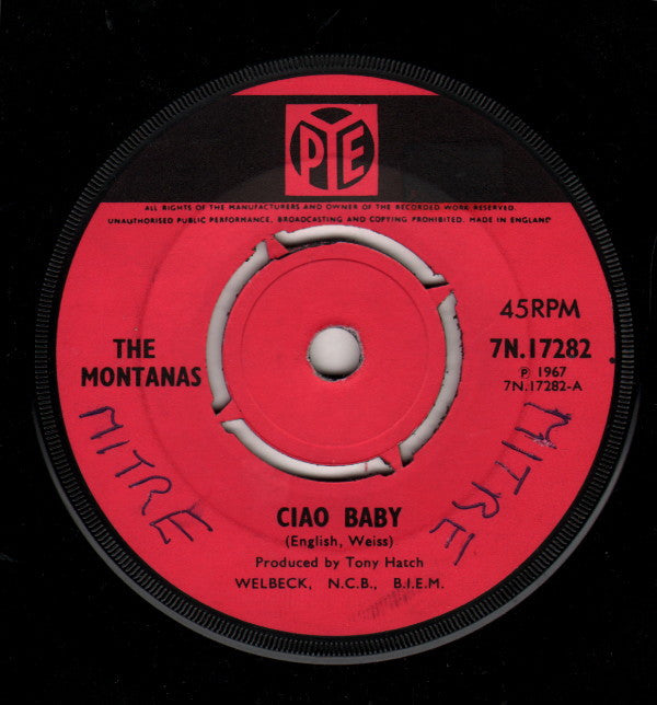 Montanas : Ciao Baby (7", Single)
